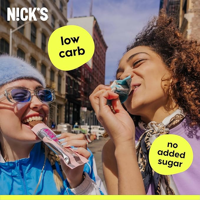 NICKS Keto Chocolate Candy Bars – Variety Pack Coconut and Peanuts and Fudge No Added Sugar Low Carb 180 Calories Gluten-Free Sweets – 15-Pack (40g Each)