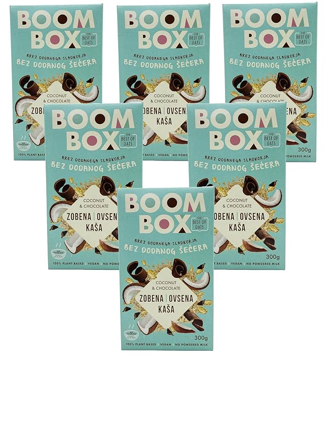 BOOM BOX Coconut Chocolate Oatmeal - 30g - Creamy Coconut with a Hint of Chocolate