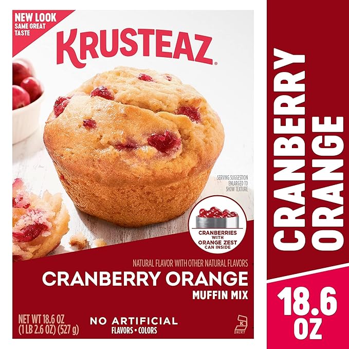 Krusteaz Variety PackCinnamon Swirl Crumb(21 oz)Cranberry Orange Muffin Mix (18.6 oz)Wild Blueberry Muffin Mix (17.1 oz) (3 CT)