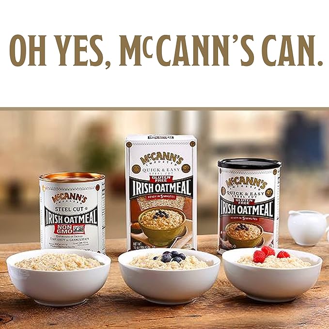 McCann's Irish Oatmeal Quick &amp Easy Steel Cut Oats 16 Ounce (Pack of 12)