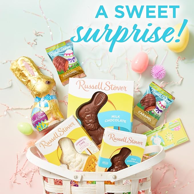 Russell Stover Easter Caramel Milk Chocolate Easter Egg 1.3 oz each (Pack of 18)