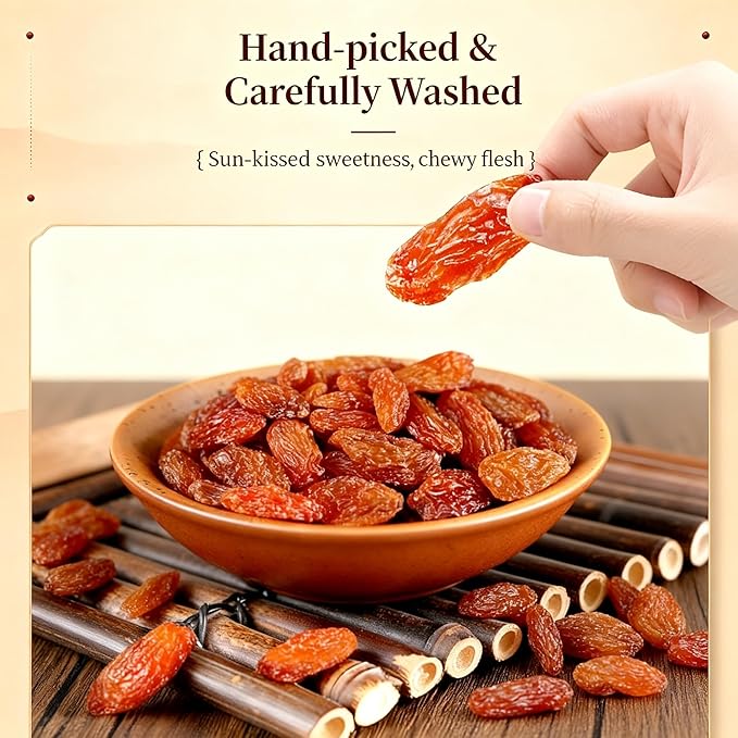 250g Premium Soft &amp Juicy Raisins - Natural Dried Fruit Snack Ready To Eat Perfect For Baking Oatmeal Yogurt &amp DIY Desserts