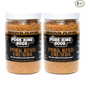Pork King Good - Pork Rind Breadcrumbs - 2 Pack! Keto Friendly Paleo Gluten-Free Sugar Free Zero Carb Panko Substitute (Two 12 Oz Jars) (Original 2 Pack)