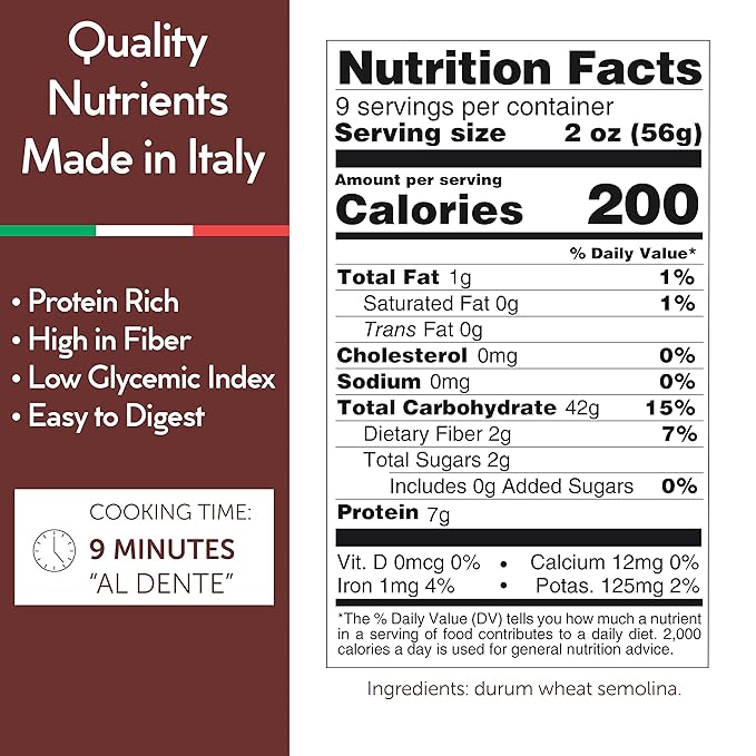 Gusta Rotini Fusilli Pasta - Premium Italian Pasta from Italy - Durum Wheat Semolina Organic Al Dente Pasta - Non-GMO &amp Gourmet Pasta - Family Owned Brand - 17.64oz / 500g (2 Pack)