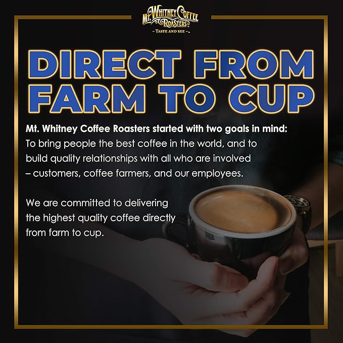 Mt. Whitney Organic Gayo Mountain Sumatra Medium Dark Roast Low Acid Coffee (Whole Bean 12 Oz)