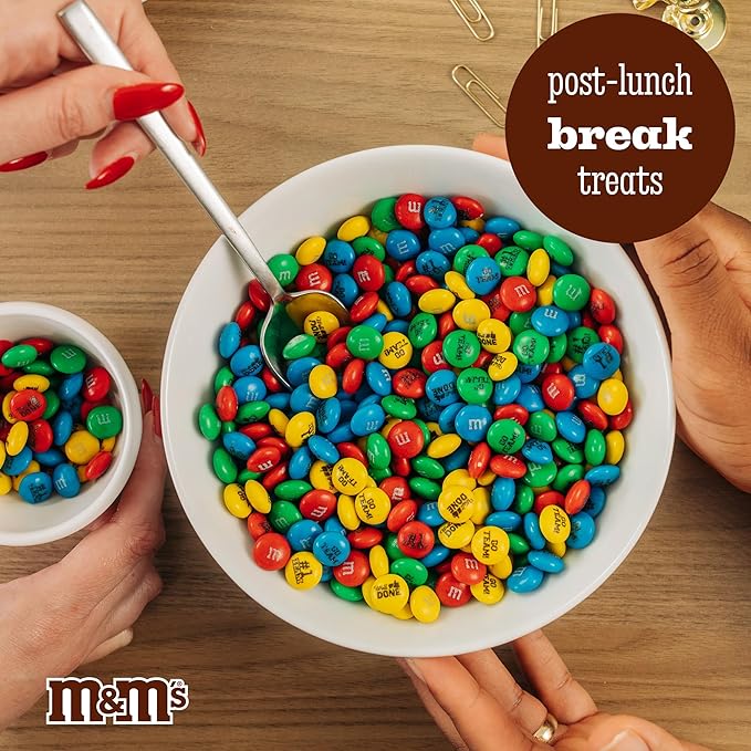 M&ampM’S WORLD Great Team Milk Chocolate Candy 5lbs of Bulk Candy in Resealable Pack for Team Events Athletic Awards Business Meetings Client Thank Yous Customer Appreciation