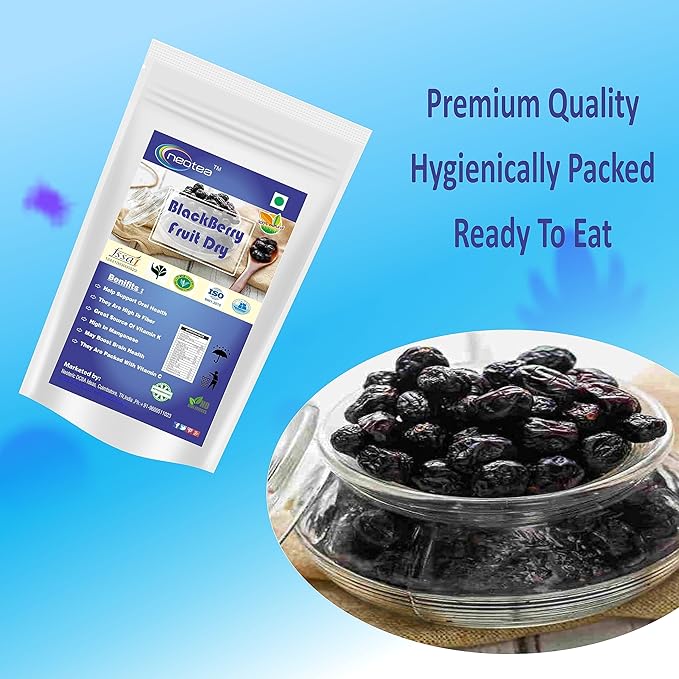 Neotea Fresh Black Berries Plum Dry Fruit 200 gm