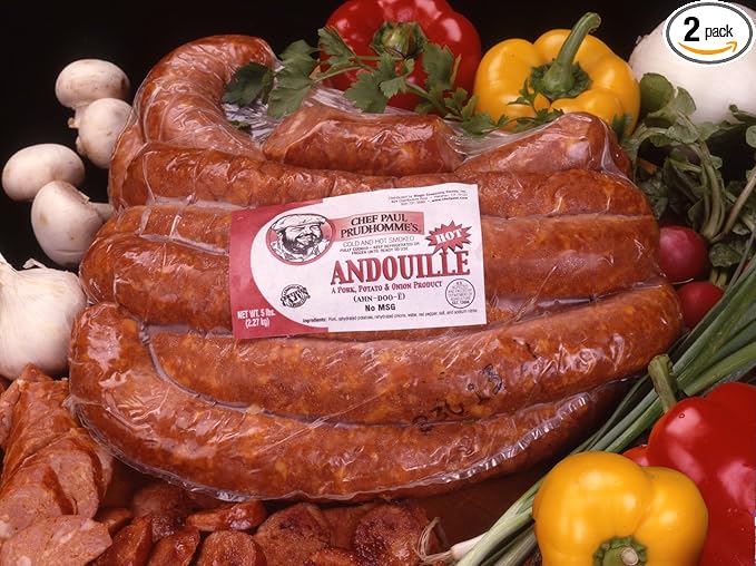 Magic Seasoning Blends Hot Andouille Sausage Rope 5 Pound -- 2 per case.