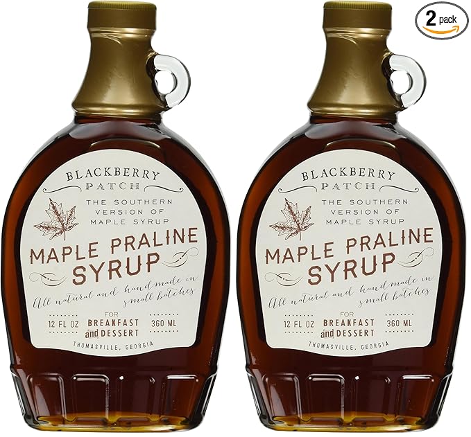 Maple Praline Syrup Contains SUGAR 12 oz Bottle (Pack of 2)