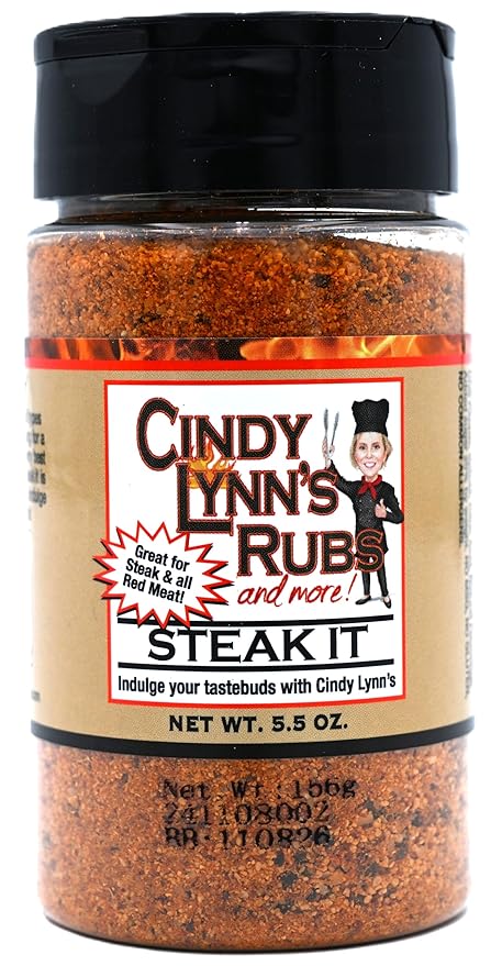 Cindy Lynn’s Dry Rub and Seasoning Variety Pack - 8-Pack of Our Most Popular Flavors Black Label Steak It Veggie Delight Voodoo Rib Rub Big Kahuna Chili Lime Cowboy Joe and XOXO (5.5oz)