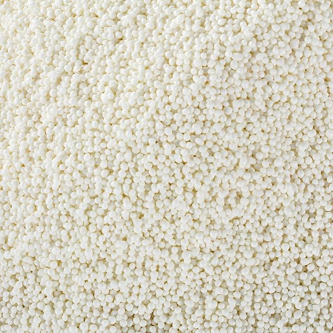White Easter Nonpareils Sprinkles – 1.8 LB Bulk Candy - Non Pareils Jimmies – Toppings for Cake Decorating Cupcakes Baking