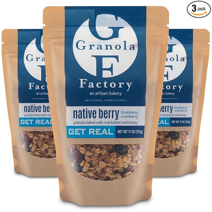 Granola Factory Native Berry All-Natural Sweet and Salty Breakfast Cereal Snack (Native 3 pack) 11 ounce (Pack of 3)