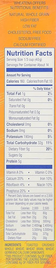 Wheatena Toasted Hot Wheat Cereal 20 oz Pack of 6