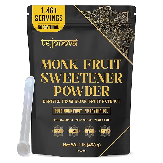 Monk Fruit Extract Sweetener 1lb Monk Fruit Extract Powder Pure Monkfruit Flavor No Erythritol Keto Sugar Substitute 1465 Servings