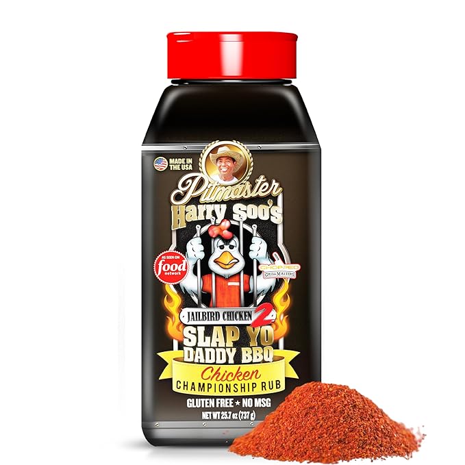 Slap Yo Daddy BBQ Rub Seasoning Jailbird Chicken - Award-Winning Poultry Seasoning Chicken Rub for Grilling and Smoking From Pitmaster Harry Soo - No MSG Gluten-Free - 22.7 oz