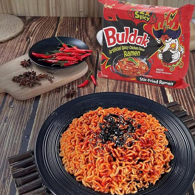 (30 Packs) Ramen Mystery Box - Global Flavor Adventure with a Mix of Spicy &amp Non-Spicy Noodles Bundle with Fun Recipe Book