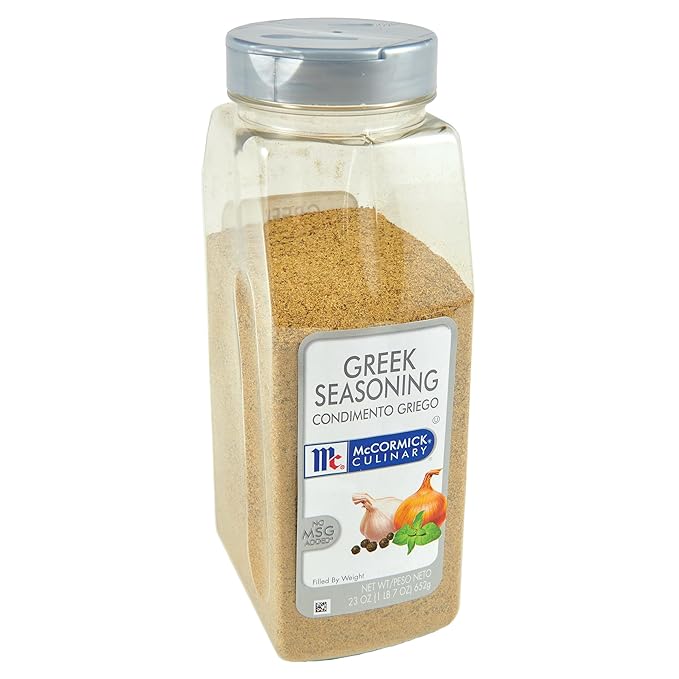 McCormick Culinary Greek Seasoning 23 oz - One 23 Ounce Container of Greek Seasoning Blend for Mediterranean Style Dishes Best with Salads Chicken Lamb Gyros Vegetables and More