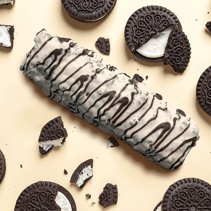 FITCRUNCH Snack Size Protein Bars World’s Only 6-Layer Baked Bar Just 3g of Sugar &amp Soft Cake Core (9 Count Milk &amp Cookies)