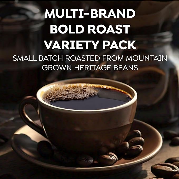 Intelligent Blends Dark Roast Coffee Pods Variety Pack 50 ct Single Serve Pods – 100% Arabica Coffee Compatible with Keurig K Cups Maker