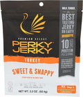 Perky Jerky Antibiotic Free Turkey Sweet &amp Snappy 2.2 ounce bags (Pack of 8)