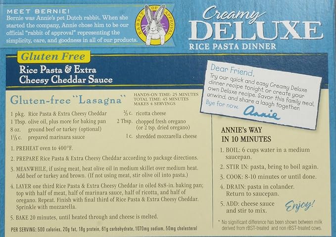 Deluxe Gluten-Free Pasta Cheddar (Pack of 12) - Pack Of 12