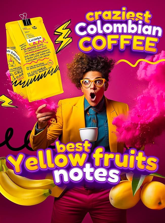 MERA CH!MBA Colombian Coffee: 2 Pack Specialty Grade Ground 454g Medium Roast Arabica Coffee Smooth No Bitter