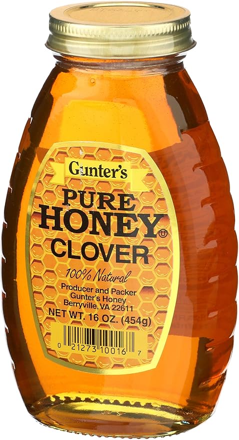 Gunter's Pure Honey Clover Natural 16 Ounces (Pack Of 12)
