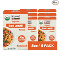 EXPLORE CUISINE Organic Red Lentil Penne - High Protein &amp Fiber Gluten Free Pasta Easy to Make - Organic Non GMO - 24 Total Servings 8 Ounce (Pack of 6)