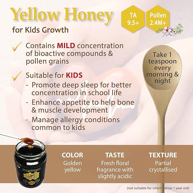 [GIFT CHOICE] Tualang Honey 1.8oz x 3 Jars (Black Red &amp Yellow Honey) | TA 9.5+ to 11.5+ | Pollen Count 2.4 M+ to 4.0 M+ | Pollen Variety 100+ | Wild-ripening on 250ft Treetop | Raw Unpasteurise