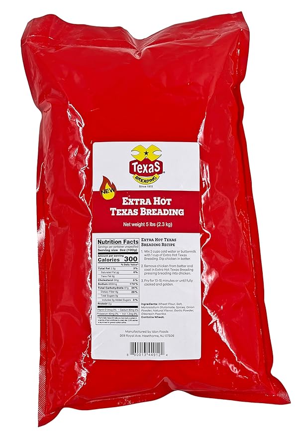 Texas Extra Hot Breading | Seasoned Chicken Breading | 5 lbs