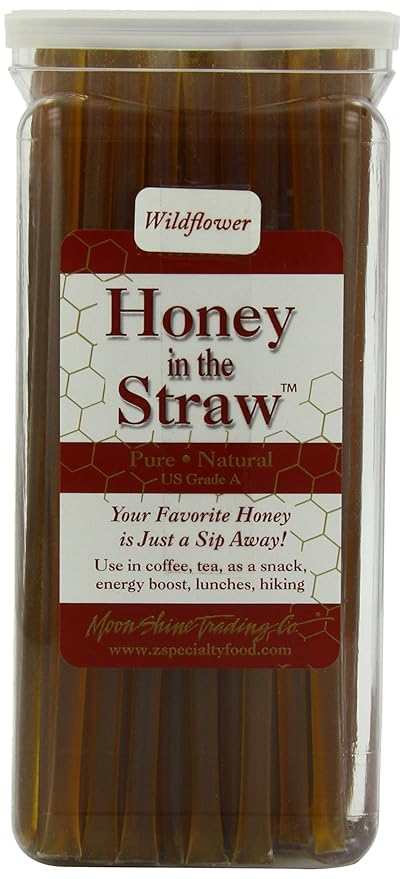 Moon Shine Trading Co. Honey Straw Canister Wildflower 125 Count