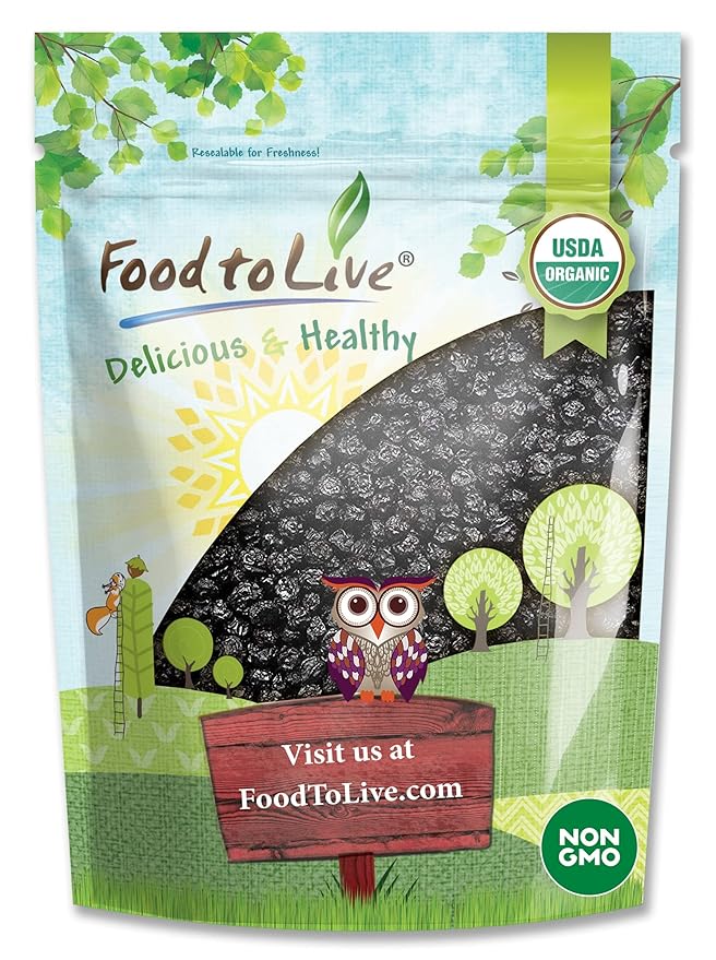 Food to Live Organic Dried Blueberries 4 Pounds Non-GMO Kosher Vegan Unsulfured Bulk