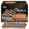 Raw Sugar Packets 500 Count – Individually Wrapped Turbinado Cane Sugar – Perfect for Coffee Tea and On-the-Go Sweetening