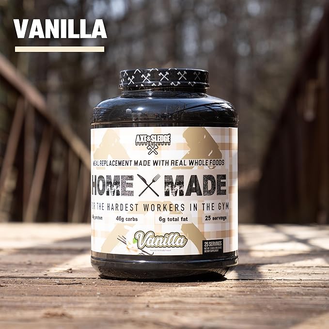 Axe &amp Sledge Supplements Home Made Whole-Foods-Based Meal Replacement Powder 25 Servings (Pack of 1) (Vanilla)