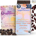 Bon Appesweet Date Sweetened Chocolate | Better Than Milk Chocolate Bar Chocolate Chip and Covered Raisins | Variety (Pack of 3) | Zero Added Sugar 54% Cacao Plant Based Dairy and Guilt Free!