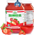 Wildcrafted Irish Sea Moss Gel | Made in USA | Rich in Vitamins &amp Minerals | Sea Moss Gel Raw | Nutritional Supplement | Strawberry (16 oz)