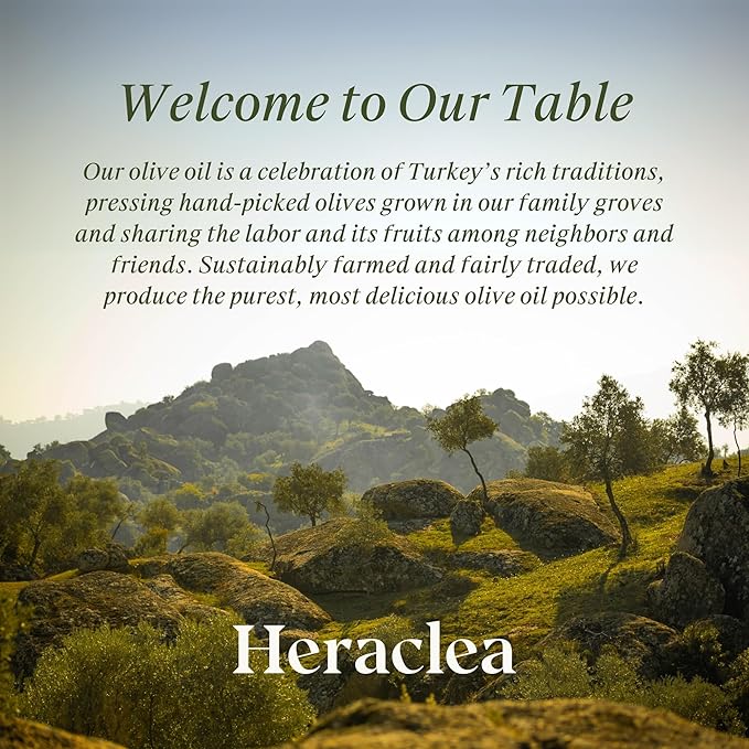 Heraclea - Mature Harvest - Extra Virgin Olive Oil - Organic Olive Oil - Cold Pressed EVOO - Polyphenol Rich EVOO - 16.9oz Bottle