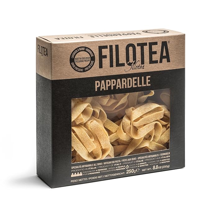 Filotea Pappardelle Skeins Artisan Italian Nests Egg Pasta 250g Traditional Pappardelle Made with Durum Wheat Semolina &amp Eggs Slow Dried Pasta Handcrafted Authentic Premium Gourmet Imported from I