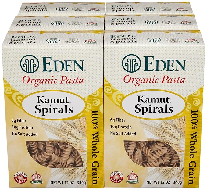 Eden Kamut Spirals 100% - 12 oz - 6 Pack