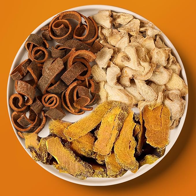 Premium Turmeric Ginger Cinnamon Tea Bags Organic Turmeric Ginger Herbal Tea 150 TeaBags 100% Natural Hand-made Blend No Sugar No Caffeine No Gluten Vegan
