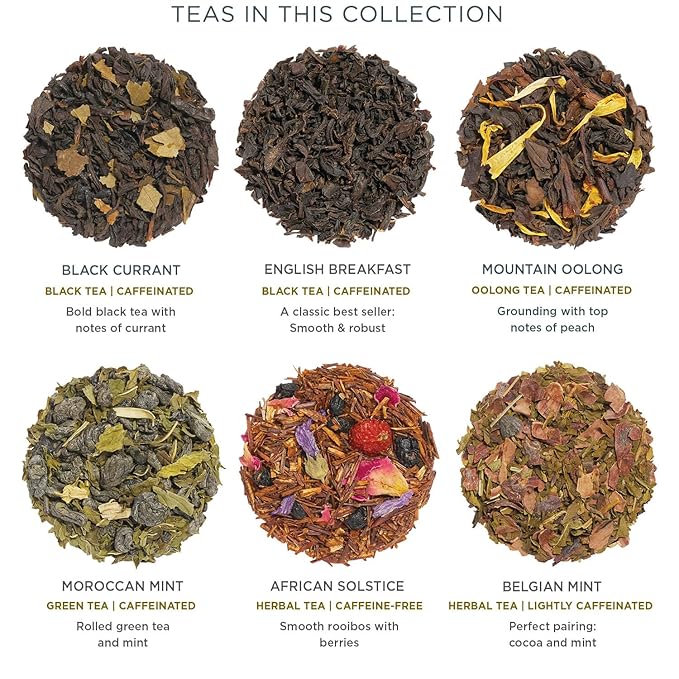 Tea Forte Tea Advent Calendar Gift Set 12 Individually Wrapped Handcrafted Assorted Pyramid Infuser Tea Bags with Numbered Doors Winter Chalet