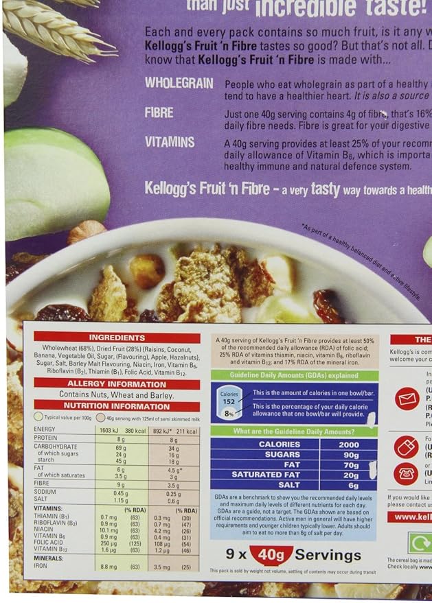 Kelloggs Fruit n Fibre 375g