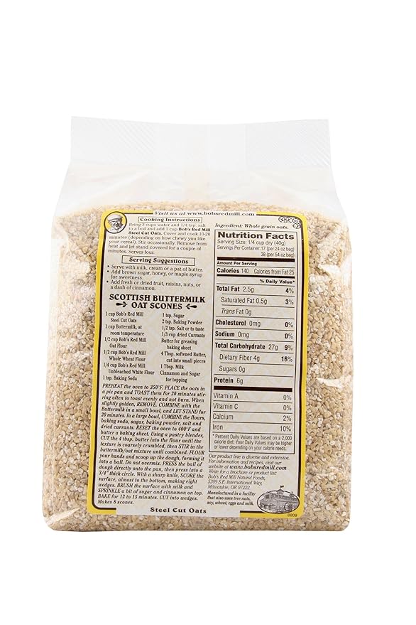Bob's Red Mill Oats Steel Cut 54 Ounce (Pack of 4)