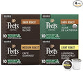 Peet's Coffee Keurig K-Cup Pods Variety Pack 100% Arabica Coffee - Luminosa Breakfast Blend Café Domingo Organic Alma De La Tierra House Blend 40 Count (4 Boxes of 10 Pods)