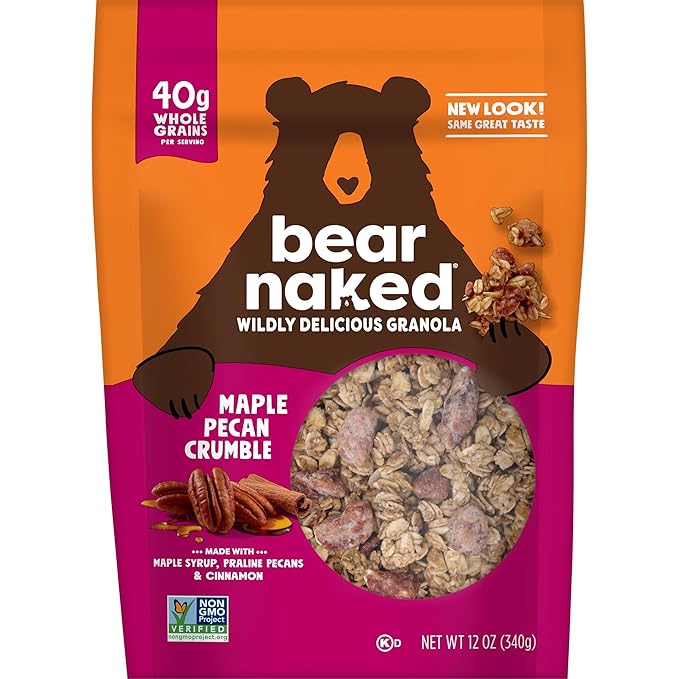 Bear Naked Granola Maple Pecan Non-GMO Project Verified and Kosher Dairy 4.5lb Case (6 Count)