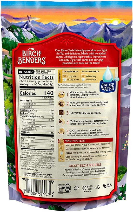 Birch Benders Keto Pancake and Waffle Mix 10 oz. (Pack of 4)
