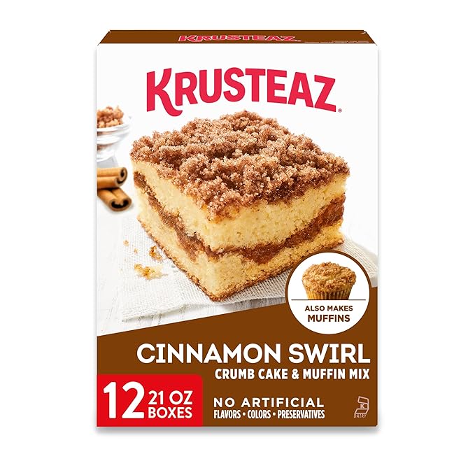 Krusteaz Cinnamon Swirl Crumb Cake &amp Muffin Mix 12 Count (Pack of 1)