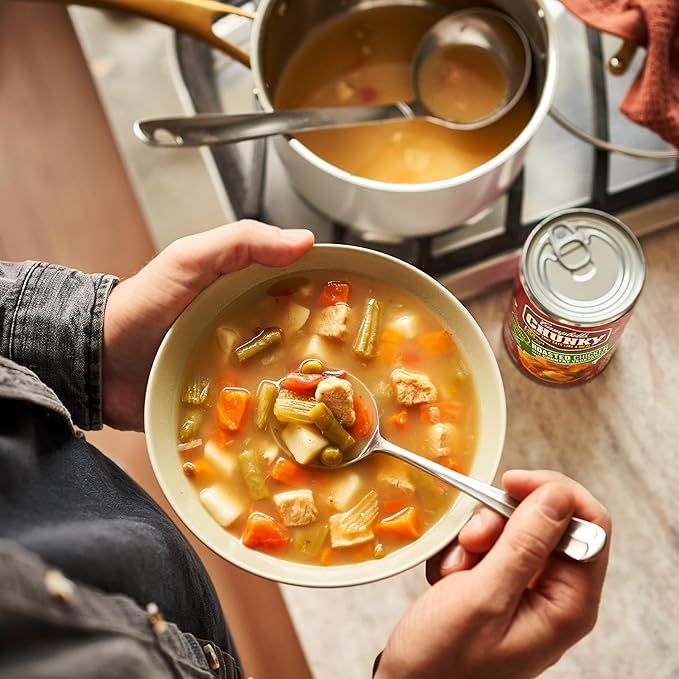 Campbell’s Chunky Healthy Request Soup Roasted Chicken Soup with Country Vegetables 18.8 Oz Can (Pack of 6)