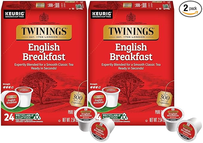 Twinings English Breakfast Tea Keurig K-Cups 48 Count