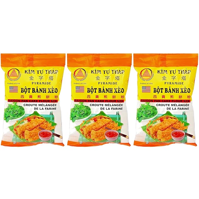 Kim Tu Thap Vietnamese Pancake Flour Mix (Bot Banh Xeo) - 12 Oz (Pack of 3)